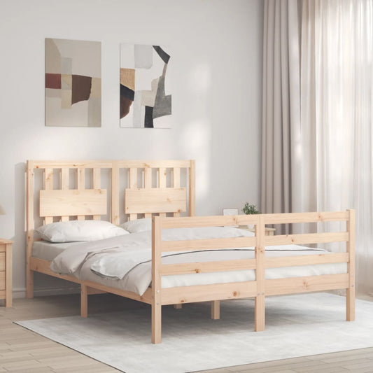 vidaXL Bed Frame without Mattress 140x190 cm Solid Wood