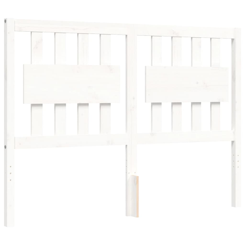 vidaXL Bed Frame without Mattress White 140x190 cm Solid Wood