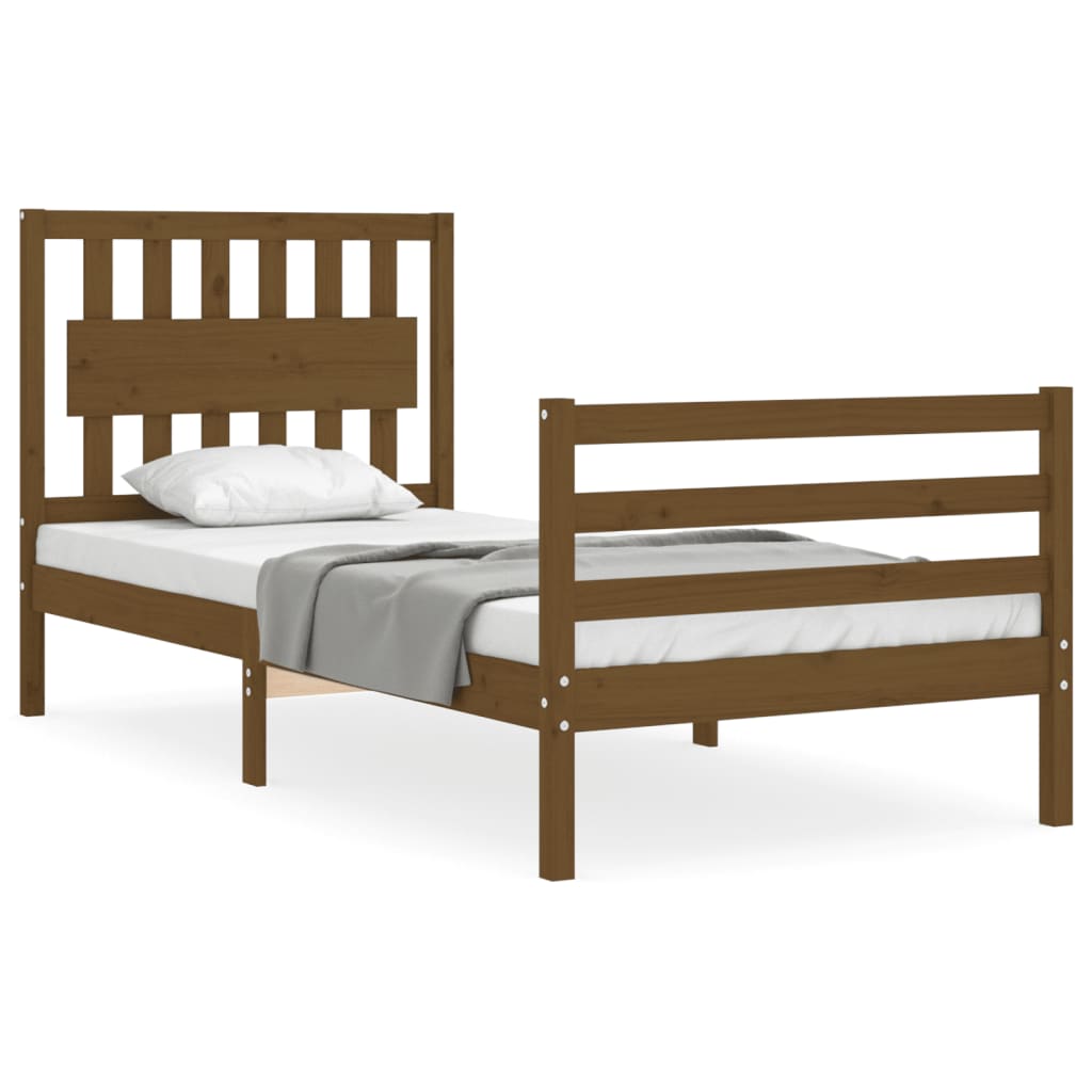 vidaXL Bed Frame without Mattress Honey Brown 90x200 cm Solid Wood