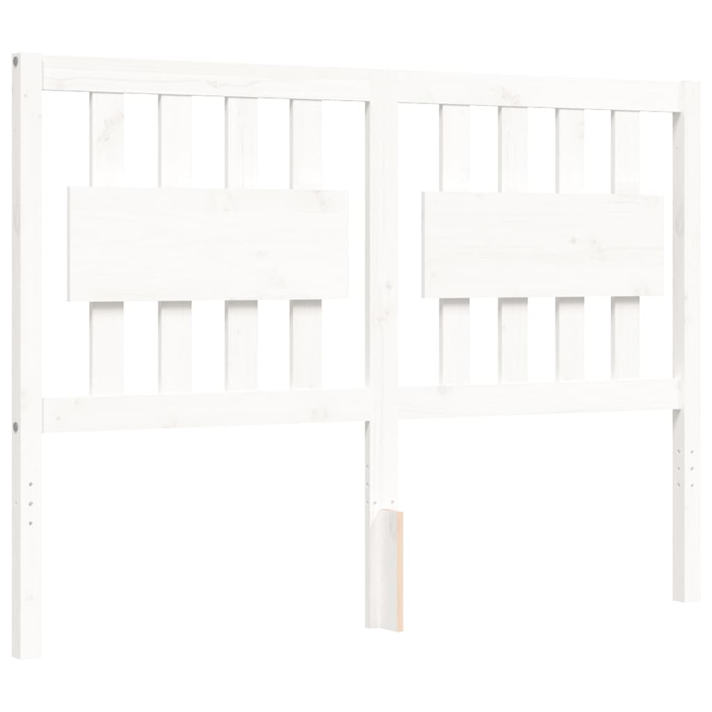 vidaXL Bed Frame without Mattress White 140x200 cm Solid Wood