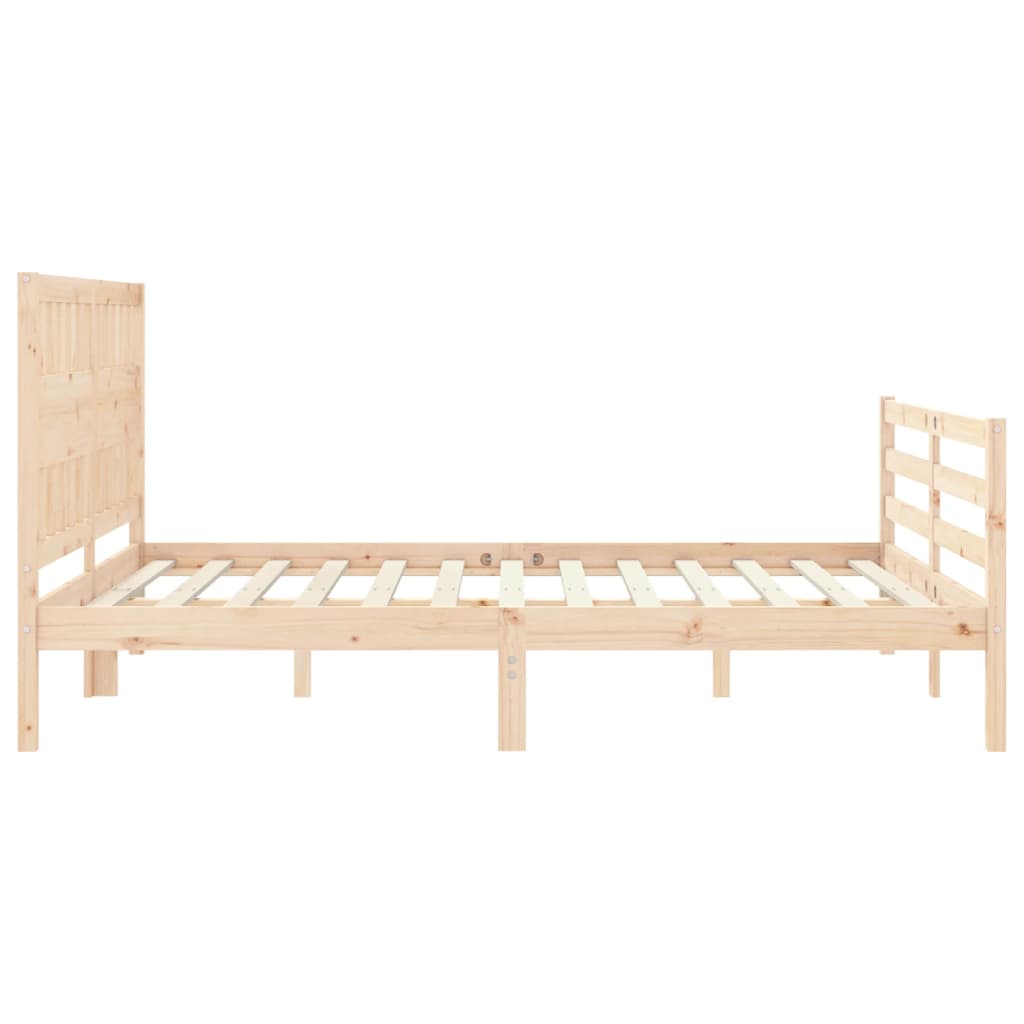 vidaXL Bed Frame without Mattress King Size Solid Wood