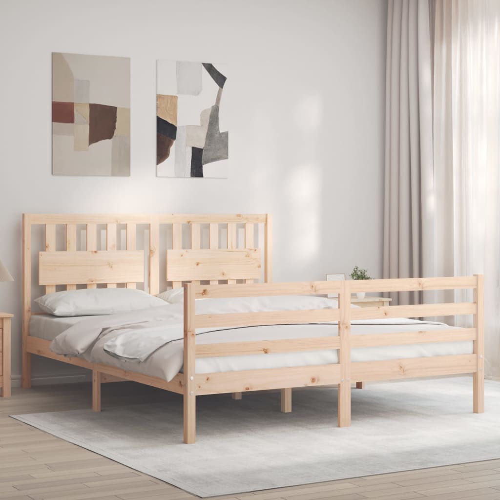 vidaXL Bed Frame without Mattress 160x200 cm Solid Wood