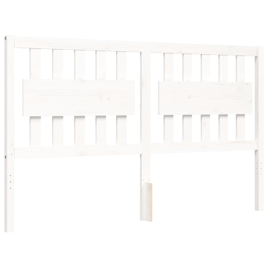 vidaXL Bed Frame without Mattress White 160x200 cm Solid Wood