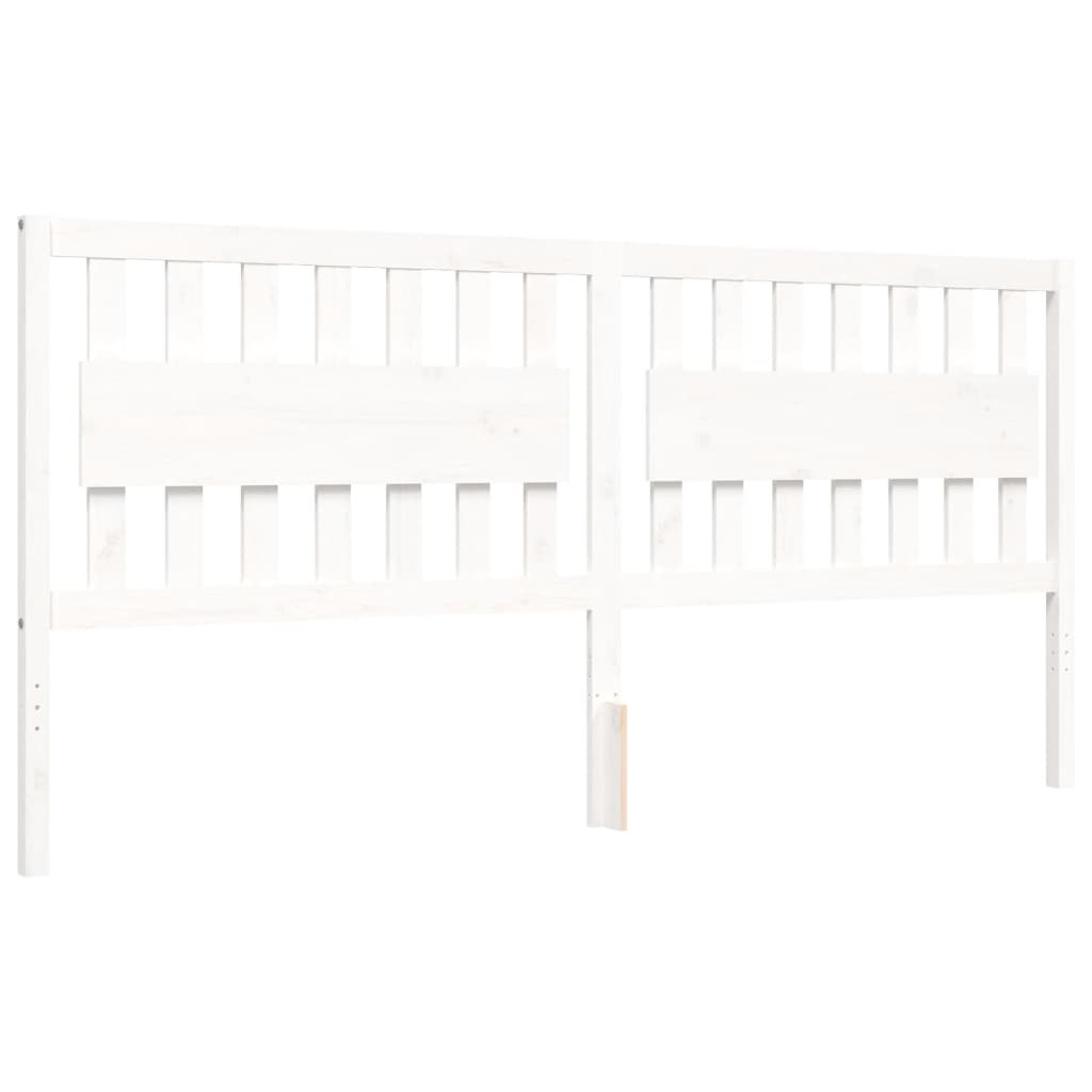 vidaXL Bed Frame without Mattress White 200x200 cm Solid Wood