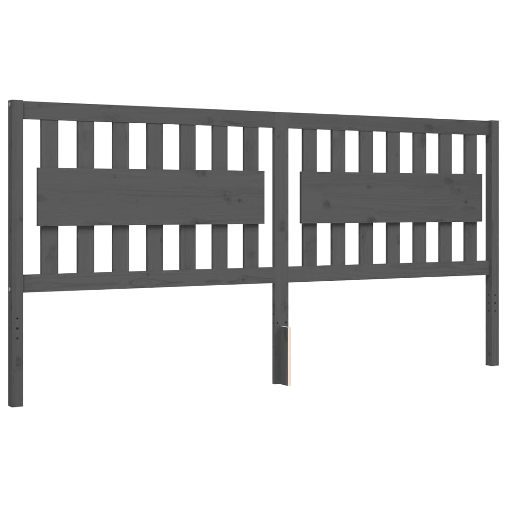 vidaXL Bed Frame without Mattress Grey 200x200 cm Solid Wood