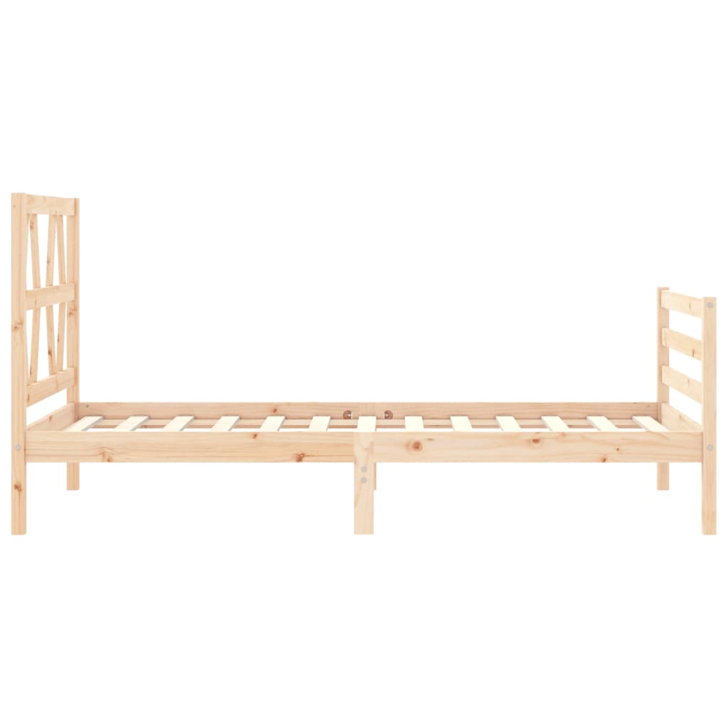 vidaXL Bed Frame without Mattress Single Solid Wood