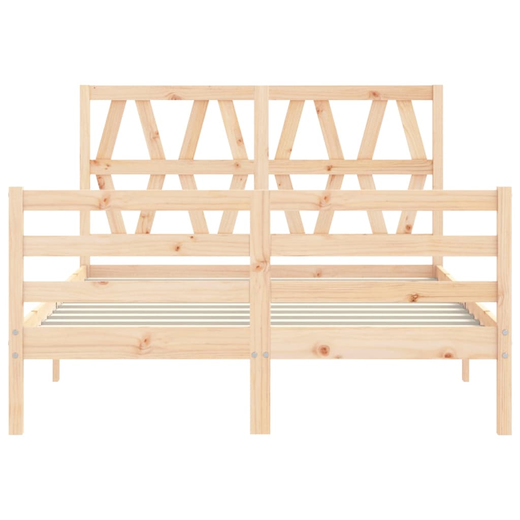 vidaXL Bed Frame without Mattress Double Solid Wood