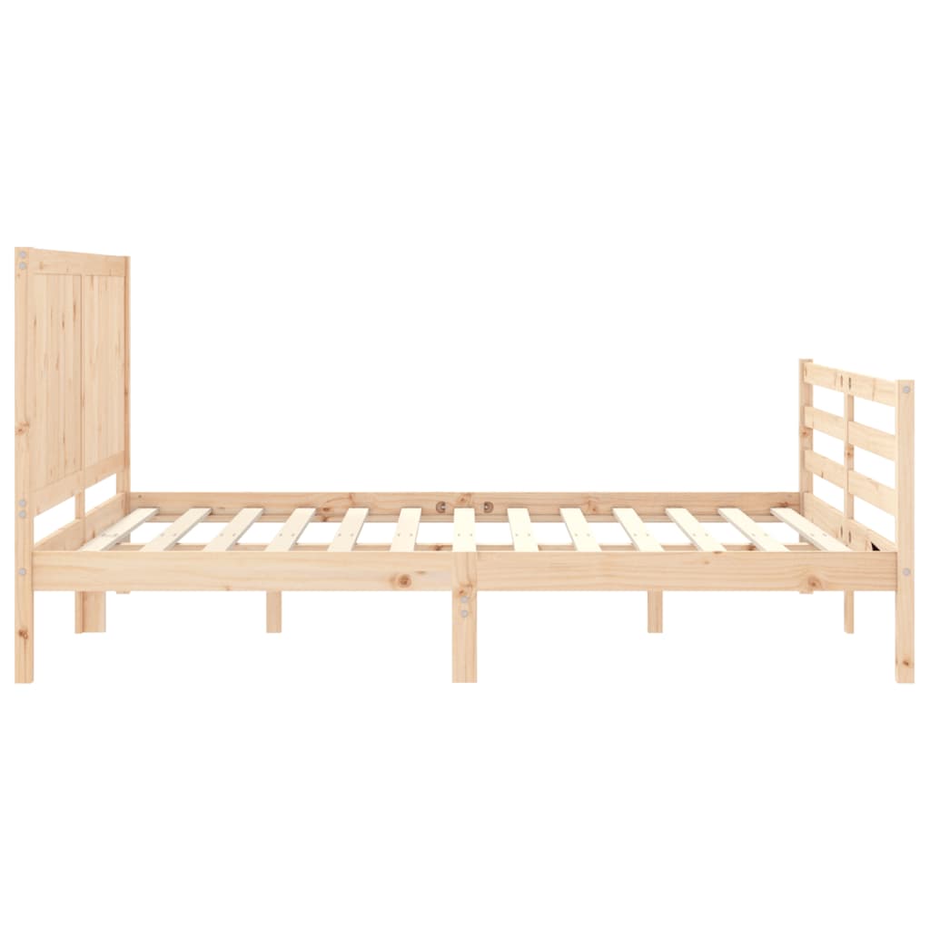 vidaXL Bed Frame without Mattress King Size Solid Wood