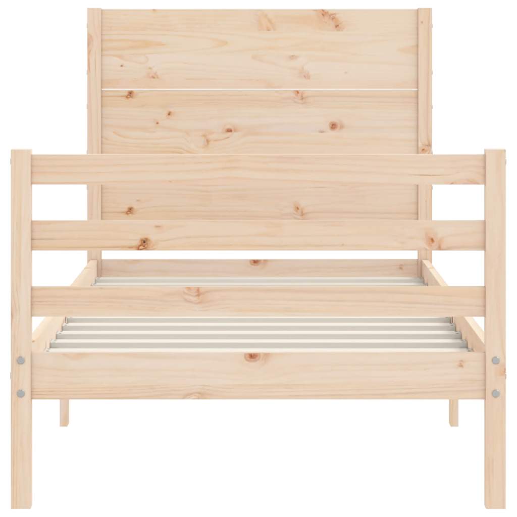 Bed Frame without Mattress 100x200 cm Solid Wood