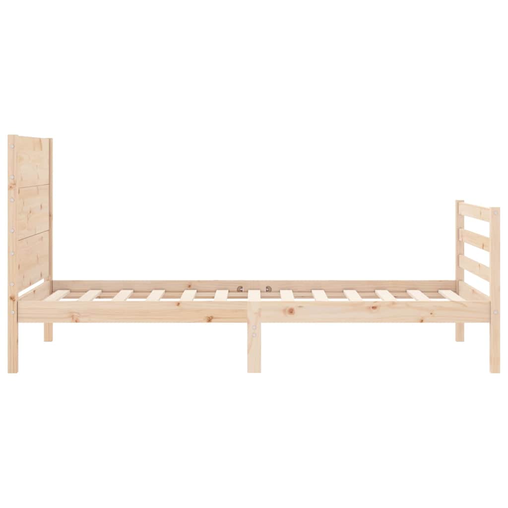 Bed Frame without Mattress 100x200 cm Solid Wood