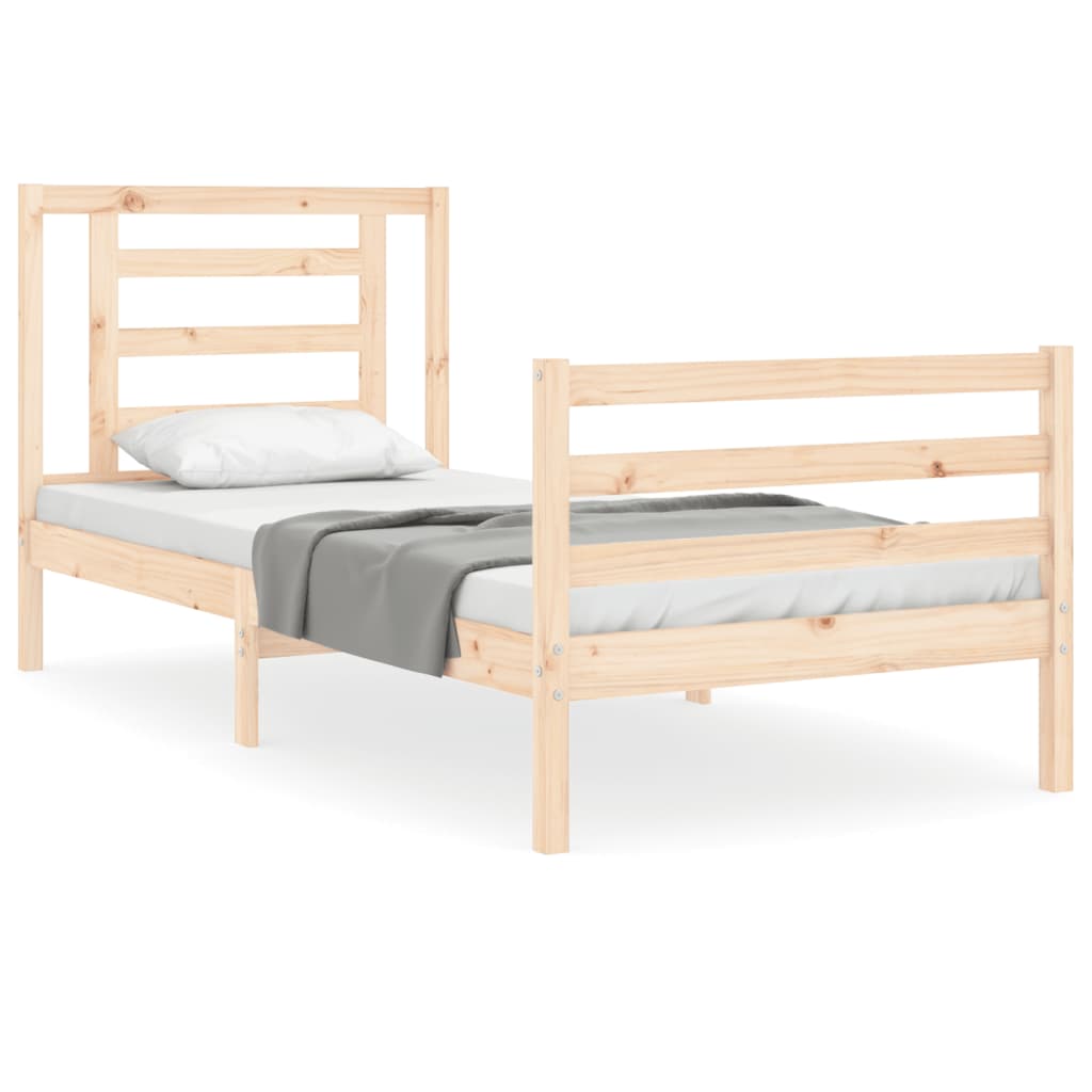 vidaXL Bed Frame without Mattress 90x200 cm Solid Wood