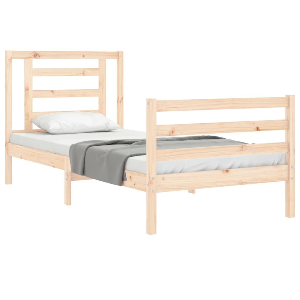 vidaXL Bed Frame without Mattress 90x200 cm Solid Wood