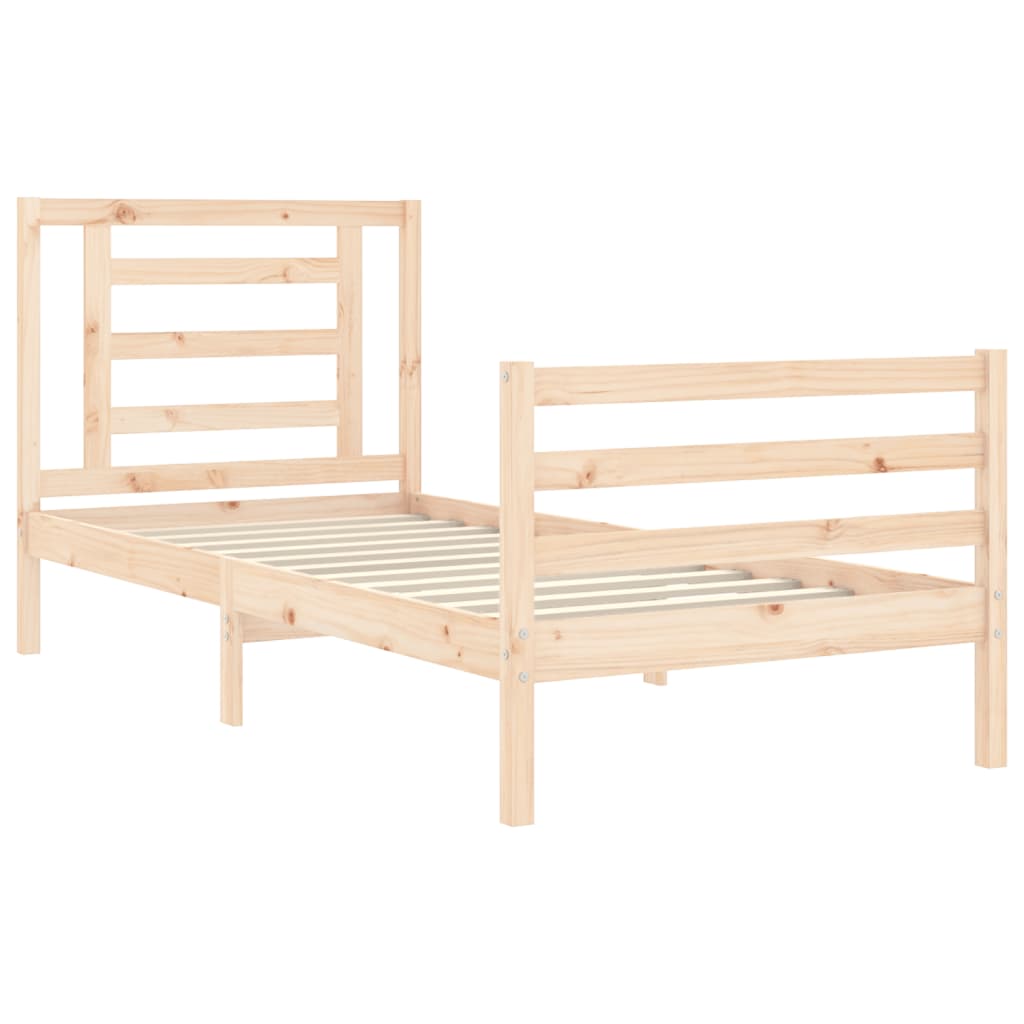 vidaXL Bed Frame without Mattress 90x200 cm Solid Wood