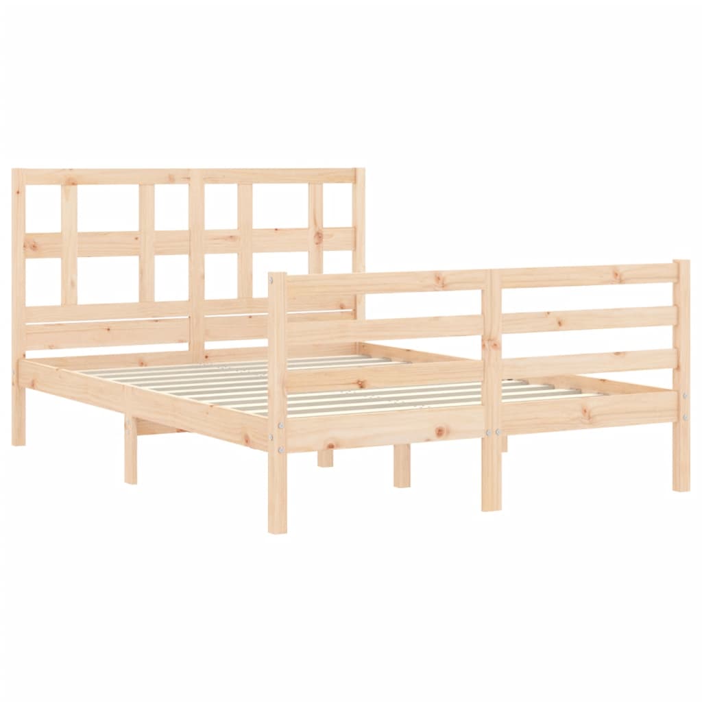 vidaXL Bed Frame without Mattress Small Double Solid Wood