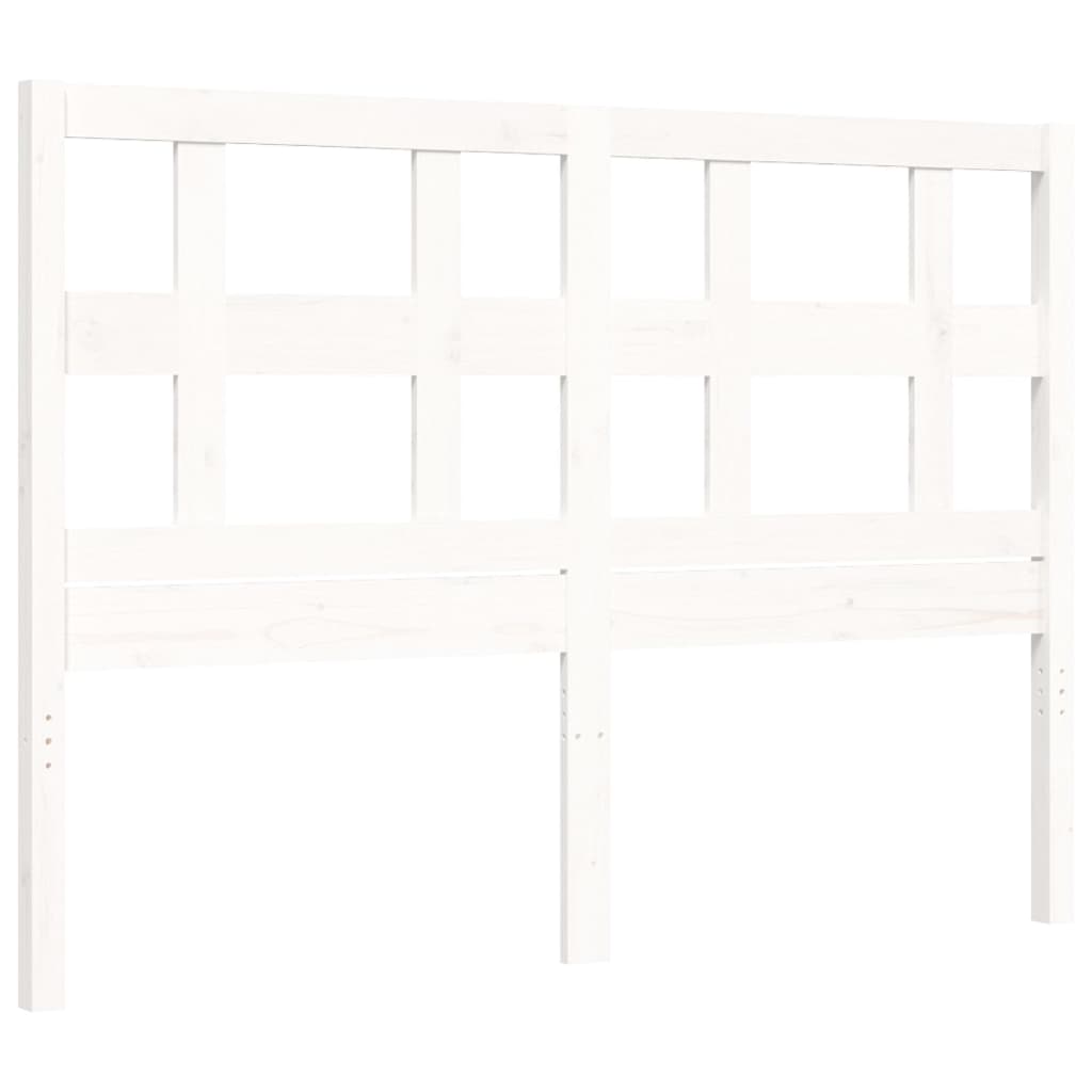 vidaXL Bed Frame without Mattress White 140x190 cm Solid Wood