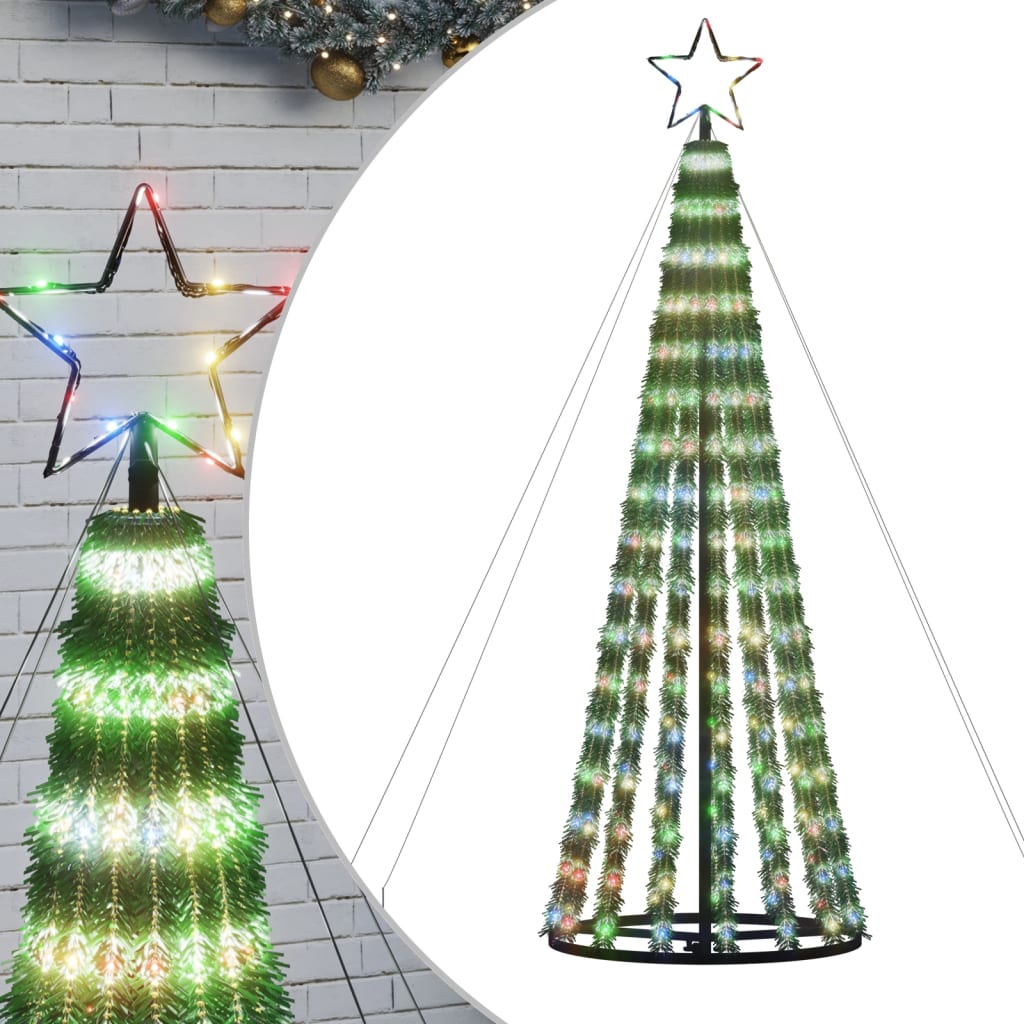 vidaXL LED Christmas Tree 275 LEDs Colourful 180 cm