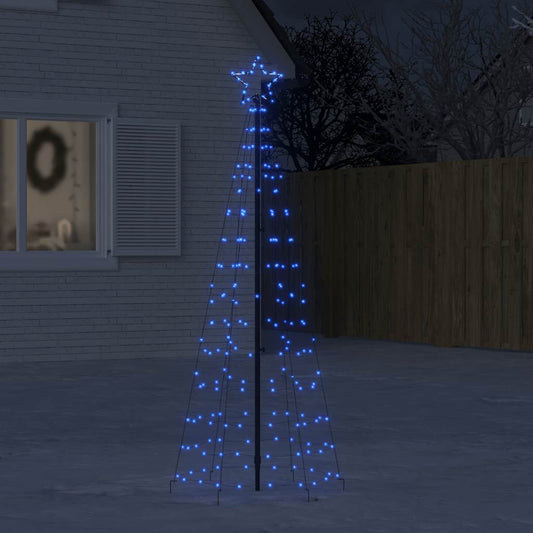 vidaXL Christmas Tree Light with Spikes 220 LEDs Blue 180 cm