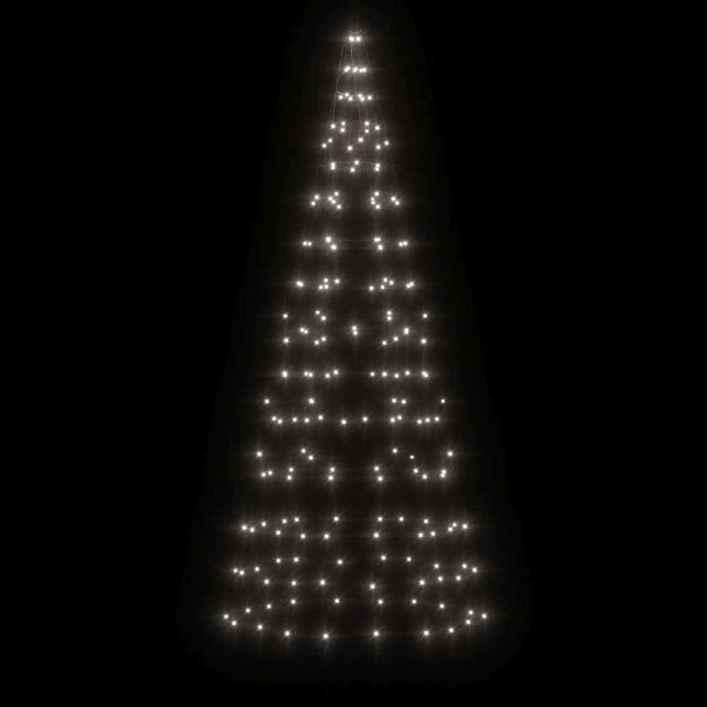 vidaXL Christmas Tree Light on Flagpole 200 LEDs Cold White 180 cm