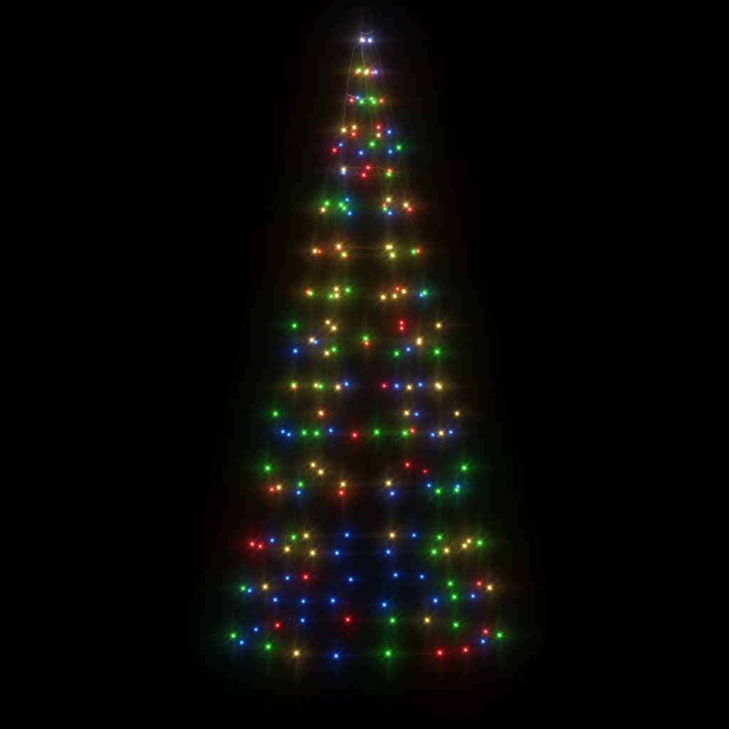 vidaXL Christmas Tree Light on Flagpole 200 LEDs Colourful 180 cm