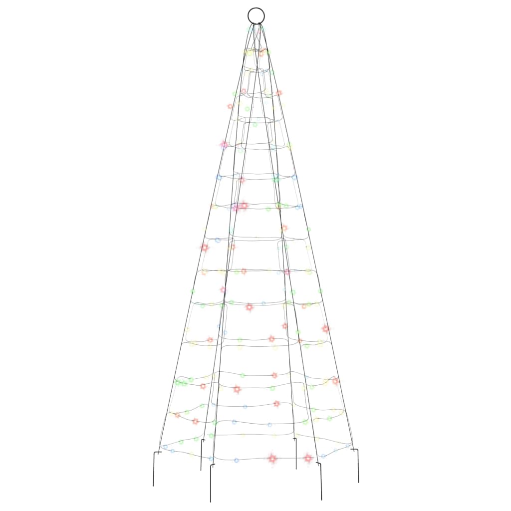 vidaXL Christmas Tree Light on Flagpole 200 LEDs Colourful 180 cm