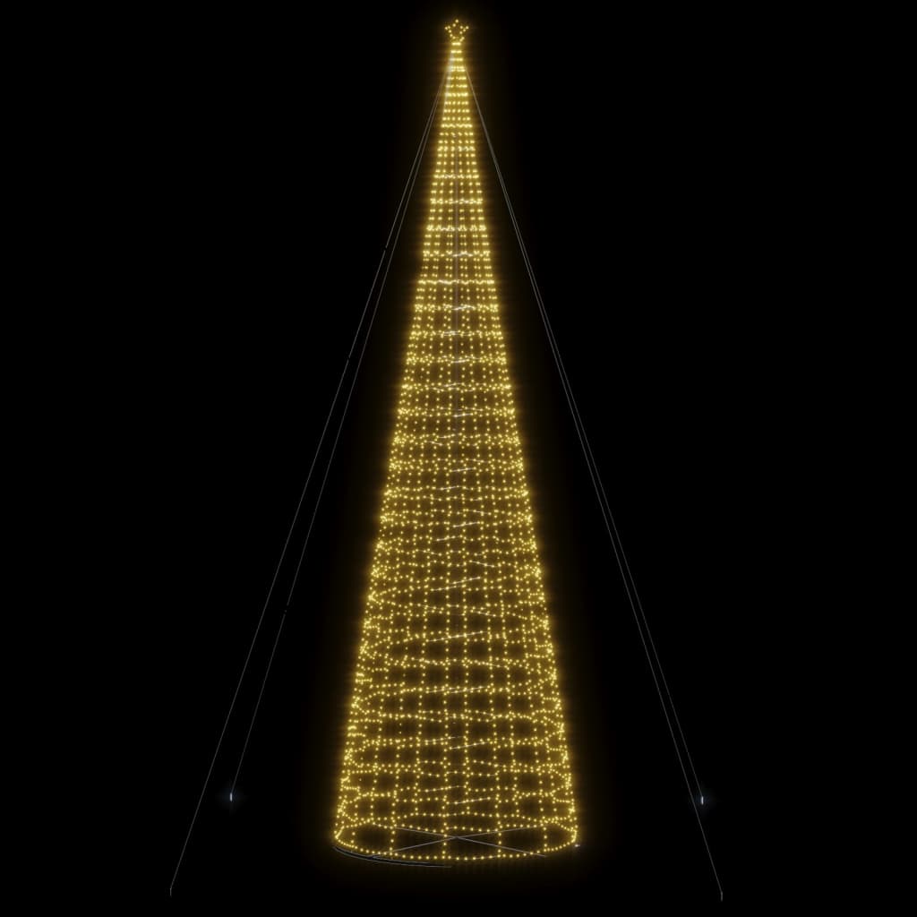 vidaXL Christmas Tree Light Cone 3020 LEDs Warm White 800 cm