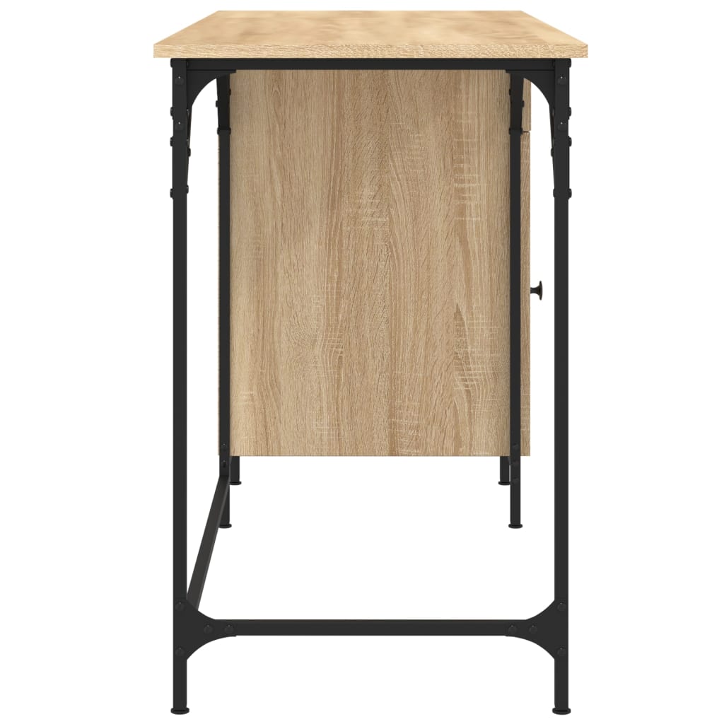 Computer Desk Sonoma Oak 131x48x75 cm Engineered Wood