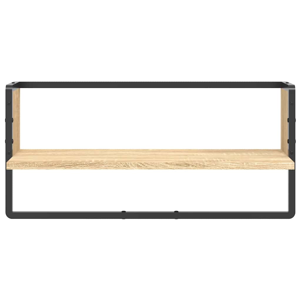 Wall Shelf with Bar Sonoma Oak 65x25x30 cm