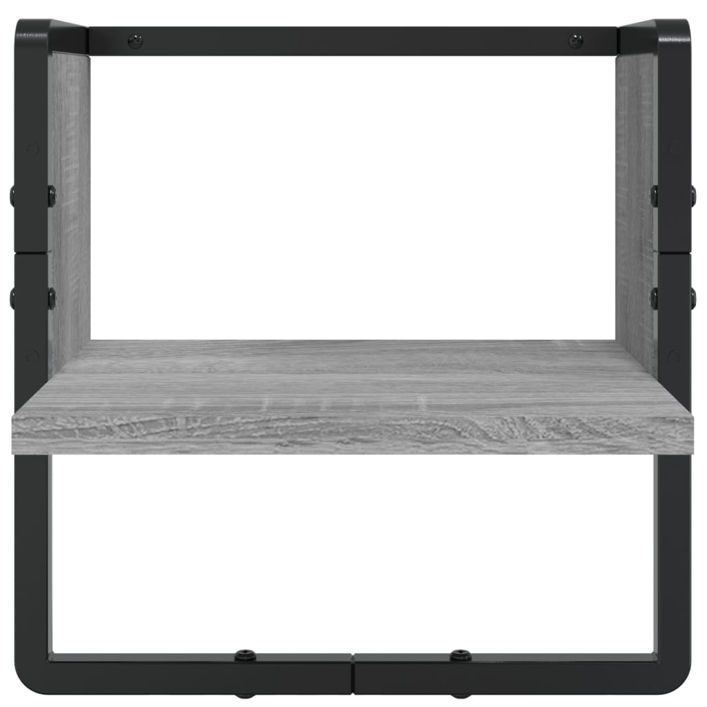 6 Piece Wall Shelf Set with Bars Grey Sonoma Engineered Wood