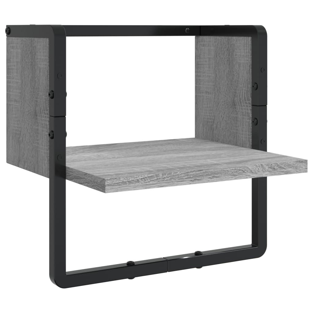 6 Piece Wall Shelf Set with Bars Grey Sonoma Engineered Wood
