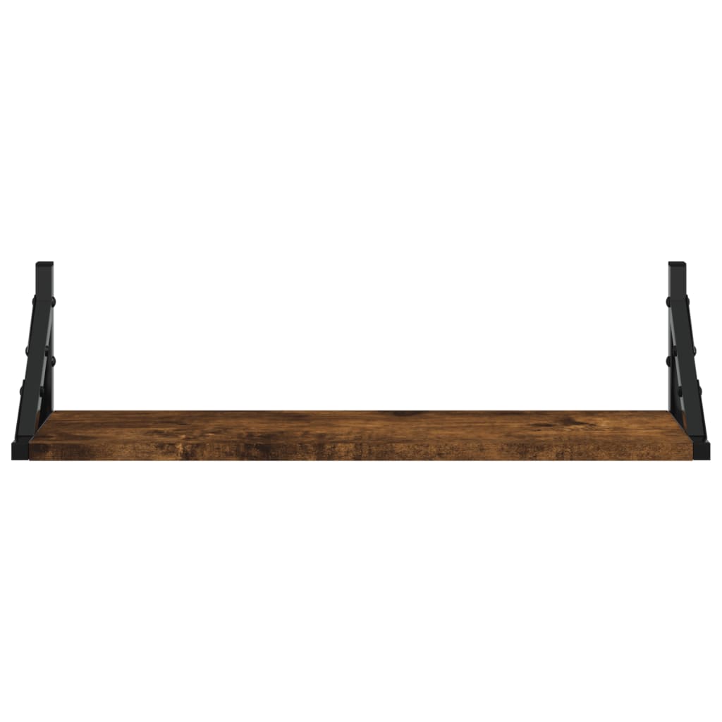 vidaXL Wall Shelves 2 pcs Smoked Oak 60x15x15.5 cm