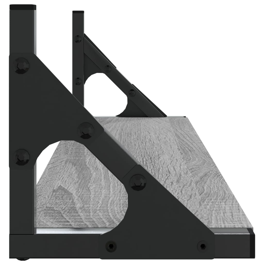 Wall Shelves 2 pcs Grey Sonoma 60x15x15,5 cm