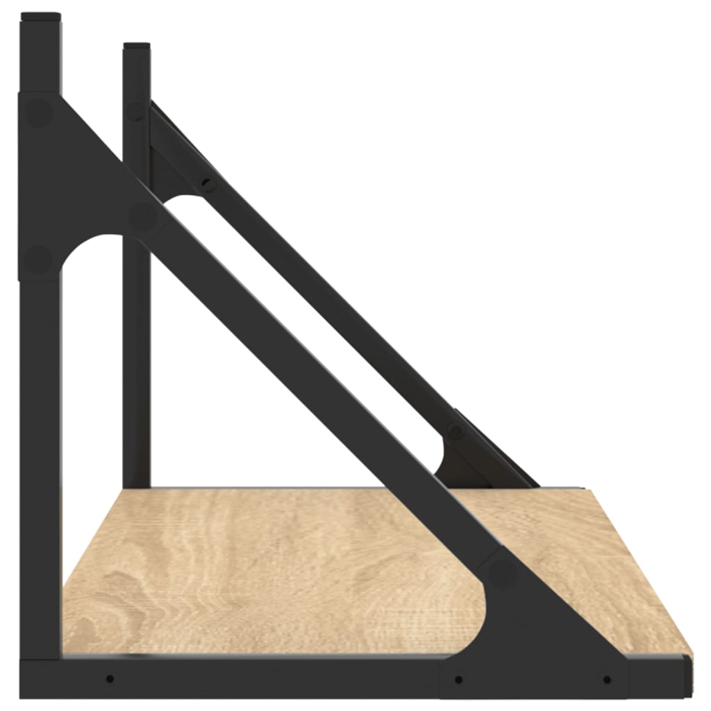 Wall Shelves 2 pcs Sonoma Oak 60x25x25,5 cm Engineered wood