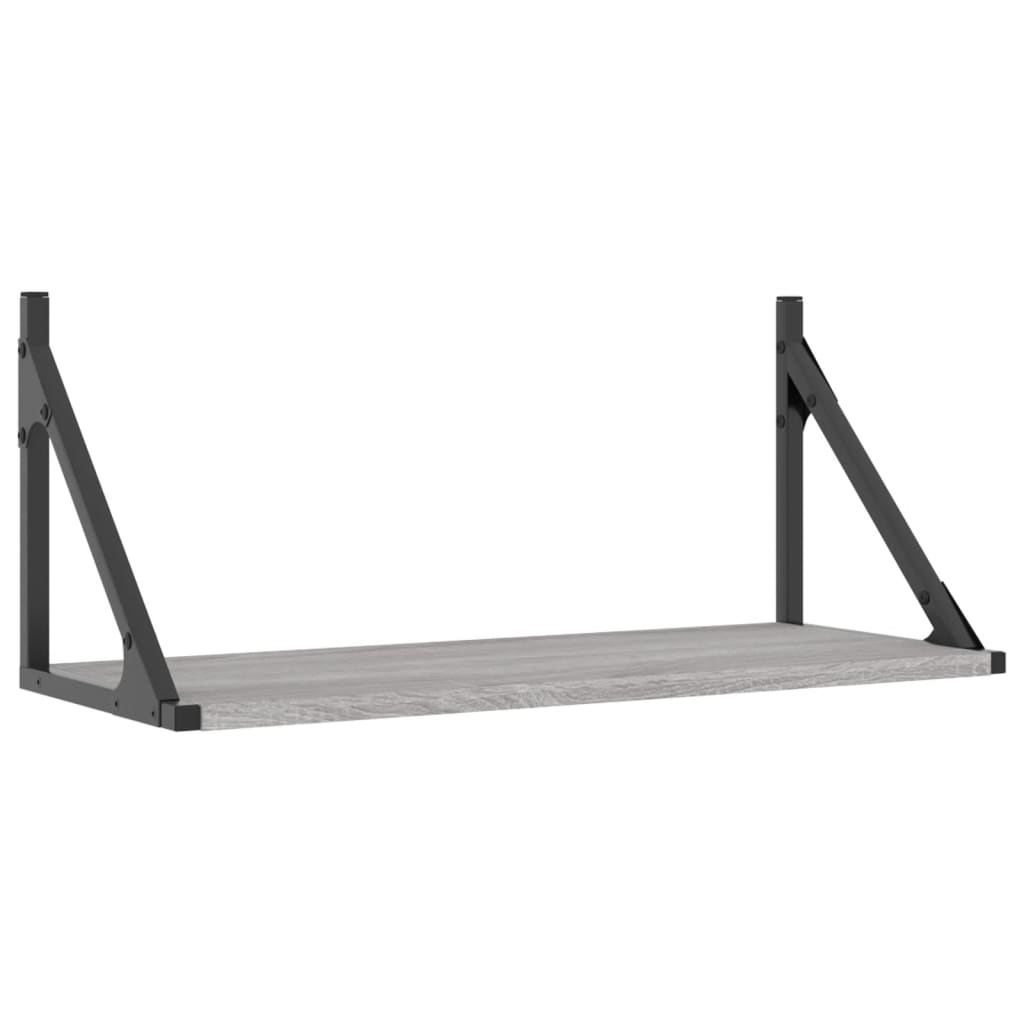Wall Shelves 2 pcs Grey Sonoma 60x25x25.5 cm Engineered wood