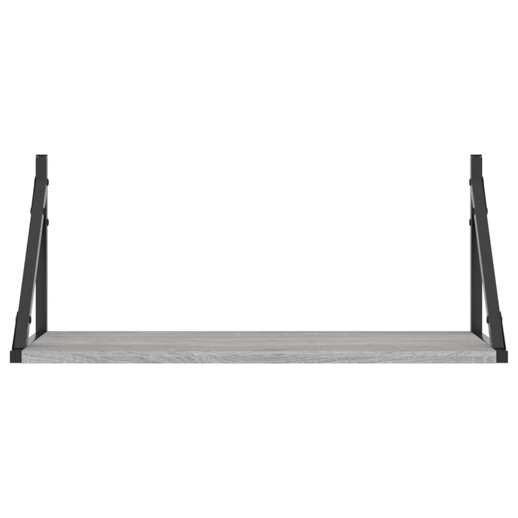 Wall Shelves 2 pcs Grey Sonoma 60x25x25.5 cm Engineered wood