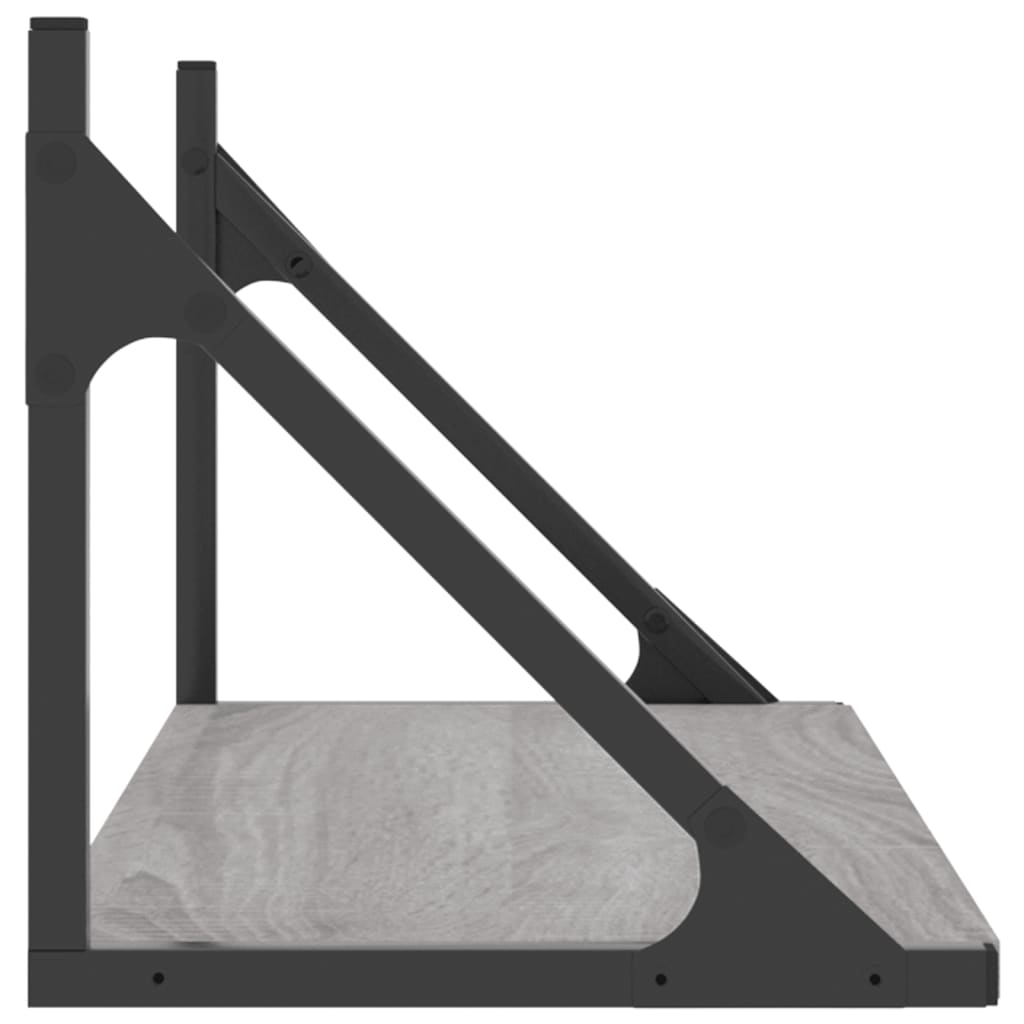 Wall Shelves 2 pcs Grey Sonoma 60x25x25.5 cm Engineered wood