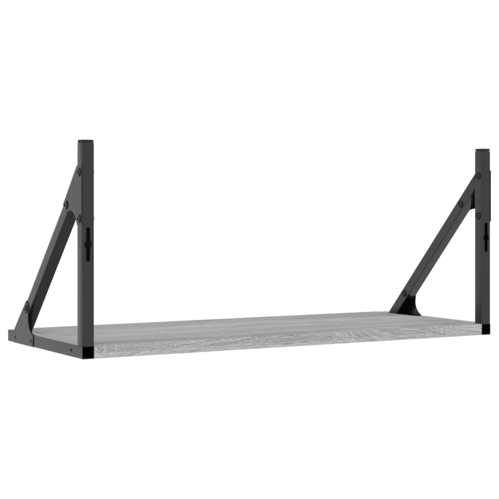 Wall Shelves 2 pcs Grey Sonoma 60x25x25,5 cm Engineered wood