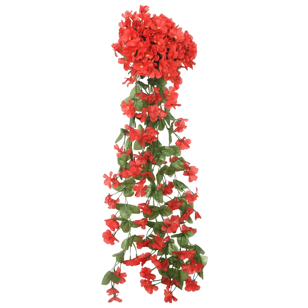 Flower Garlands 3 pcs Red 85 cm