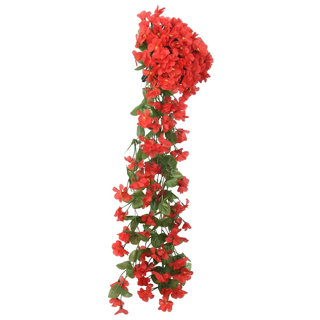 Flower Garlands 3 pcs Red 85 cm