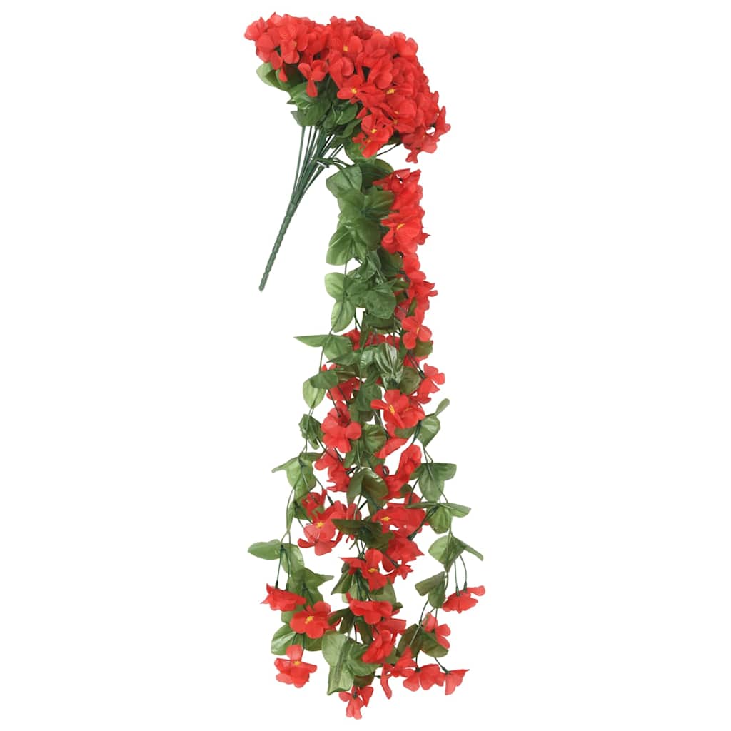 Flower Garlands 3 pcs Red 85 cm