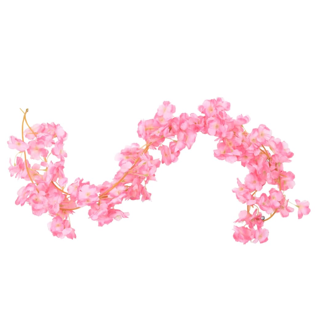 Flower Garlands 6 pcs Dark Pink 180 cm