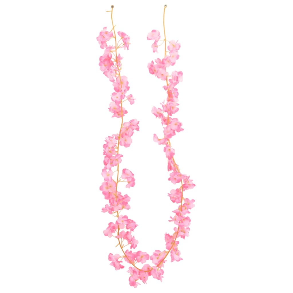 Flower Garlands 6 pcs Dark Pink 180 cm