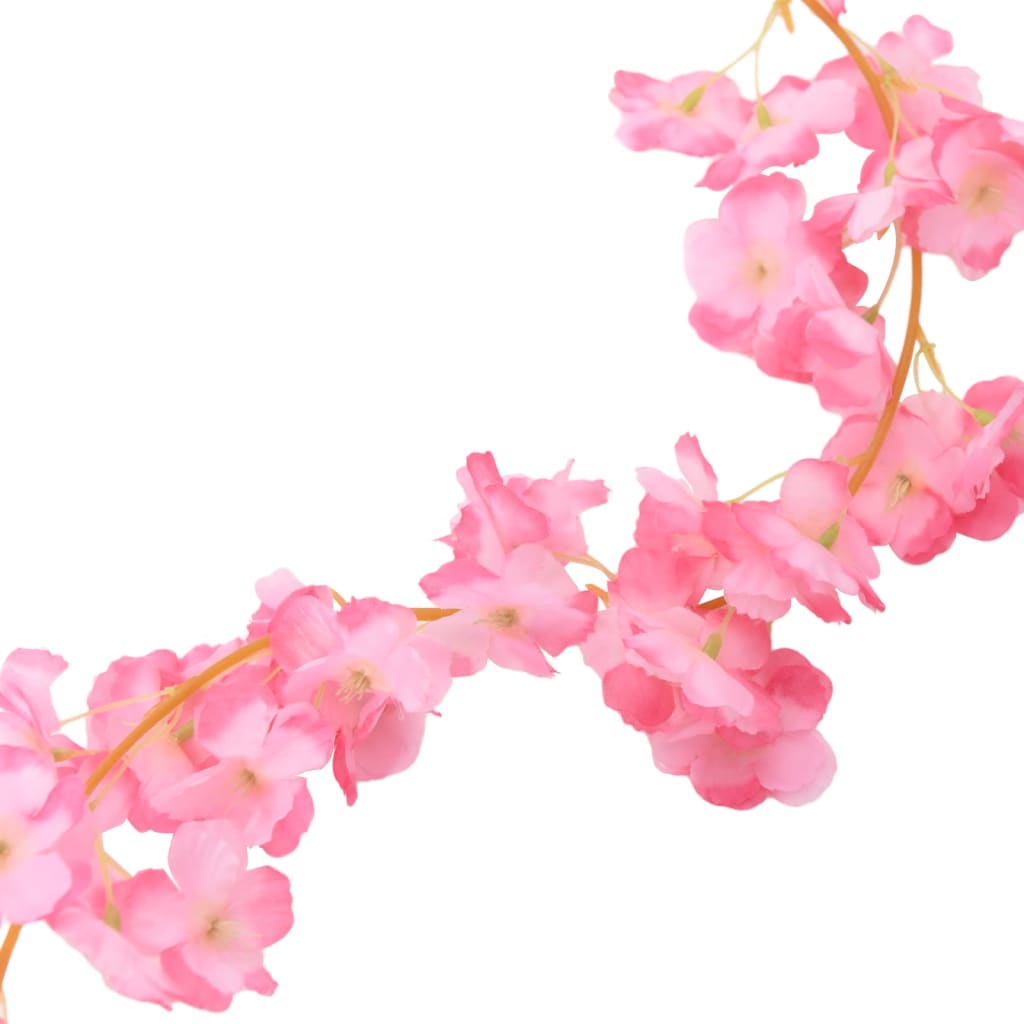 Flower Garlands 6 pcs Dark Pink 180 cm