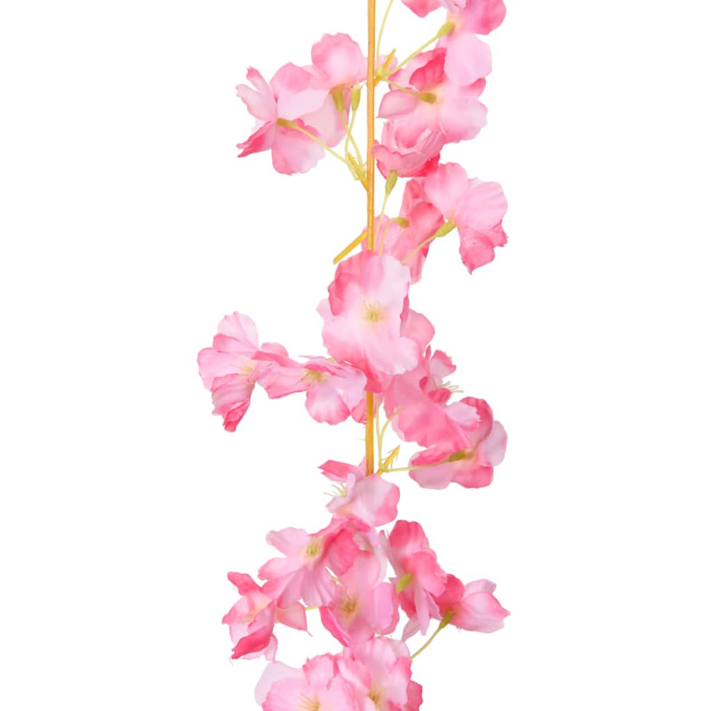Flower Garlands 6 pcs Dark Pink 180 cm