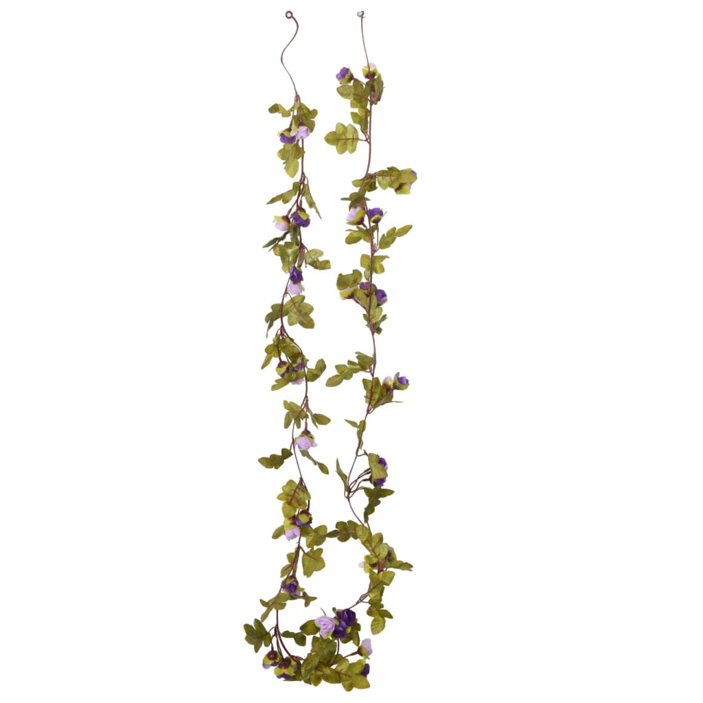 Flower Garlands 6 pcs Light Purple 215 cm