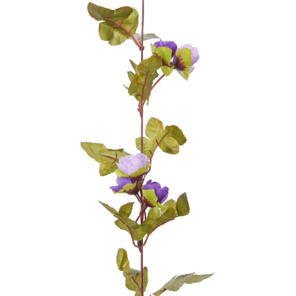 Flower Garlands 6 pcs Light Purple 215 cm