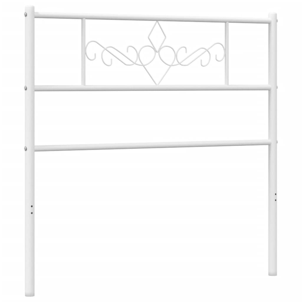 vidaXL Metal Headboard White 75 cm