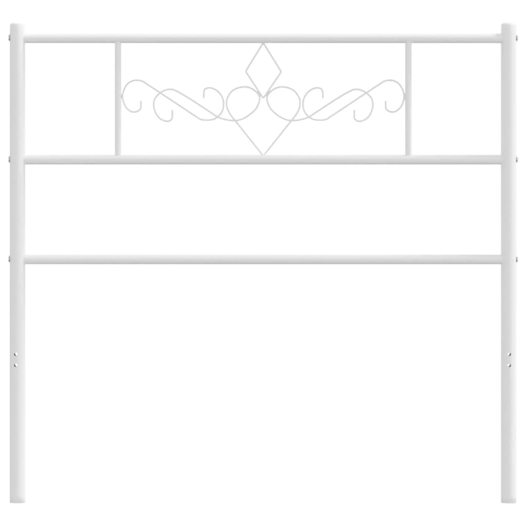 vidaXL Metal Headboard White 75 cm