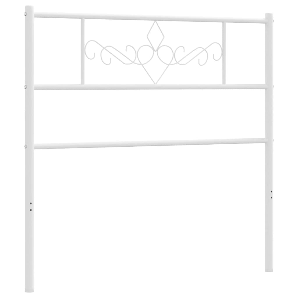 vidaXL Metal Headboard White 75 cm