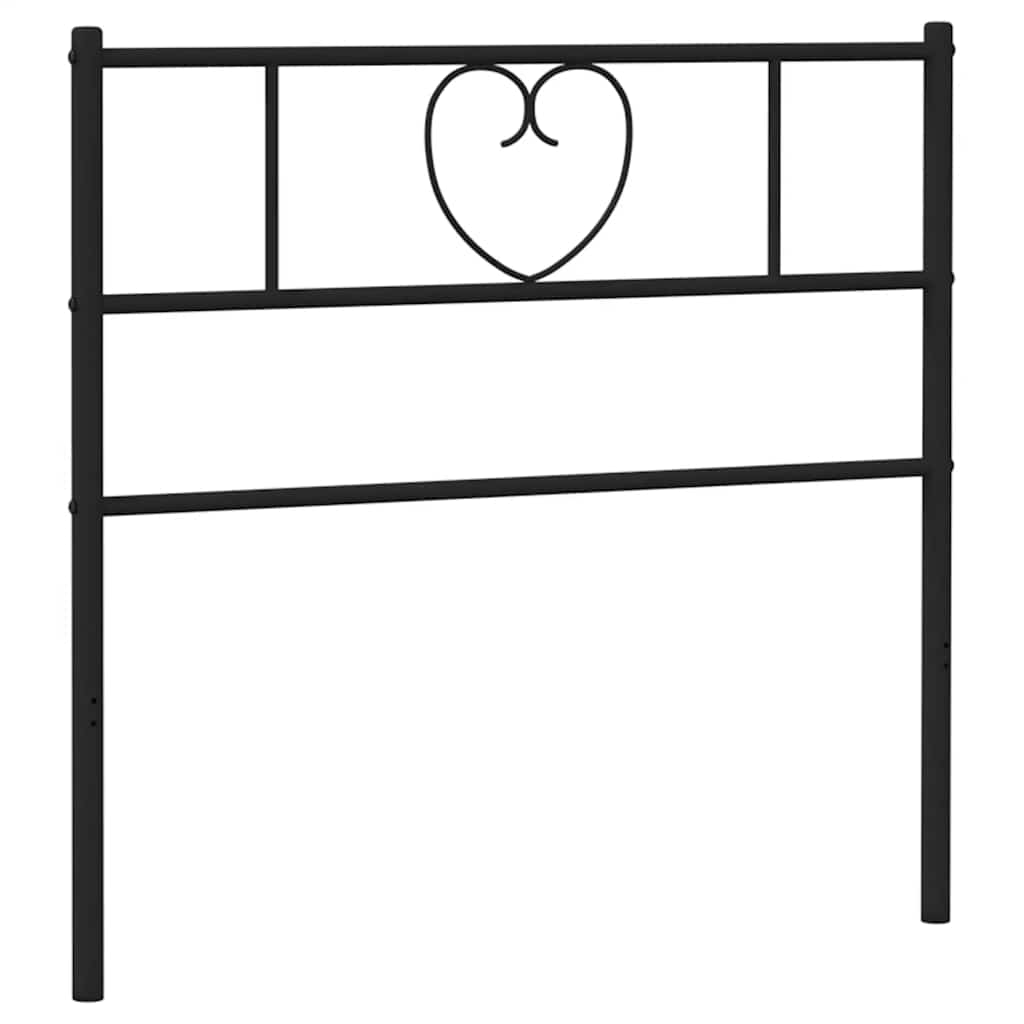Metal Replace Headboard Black 90 cm
