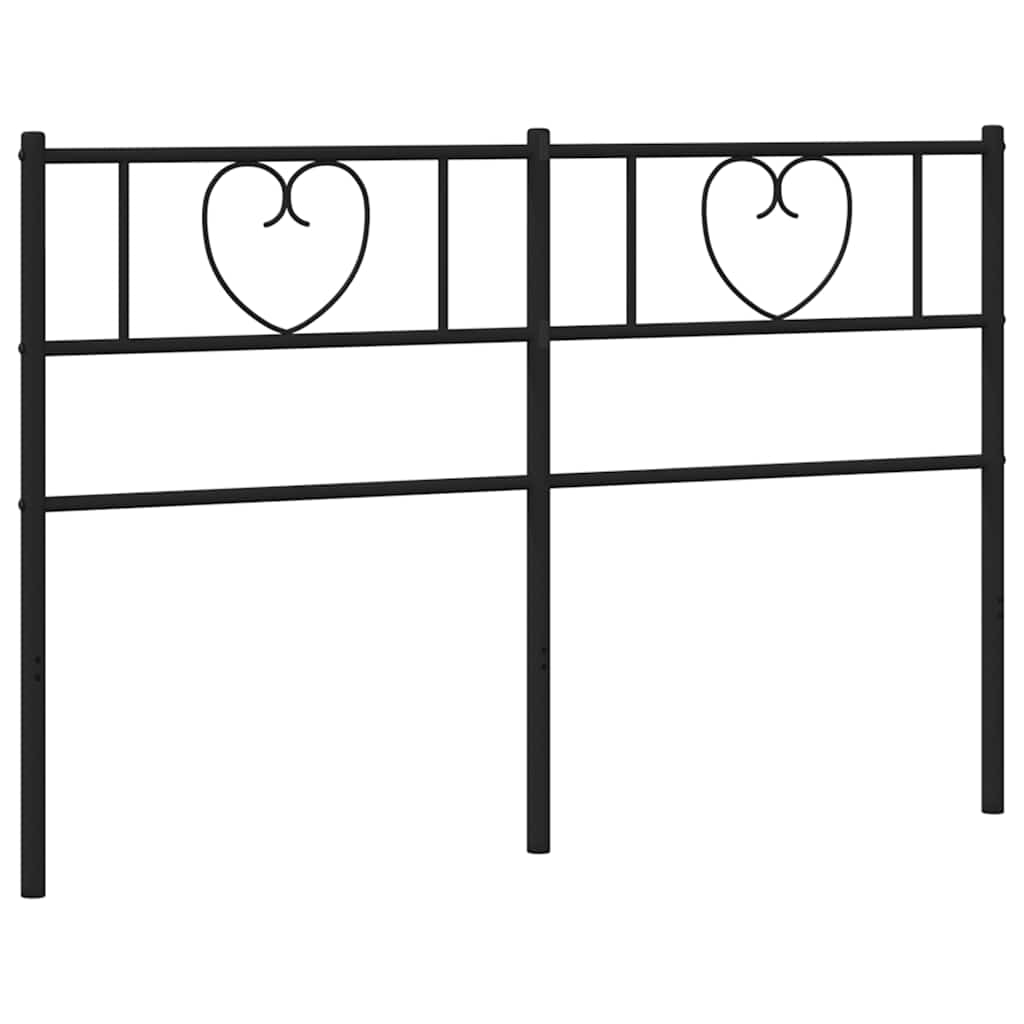 Metal Replace Headboard Black 135 cm